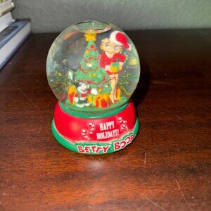 Betty Boop Christmas Snow Globe Happy Holidays Theme By Willabee & Ward